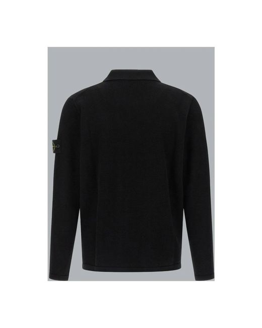 Stone Island Black Polo Shirts for men