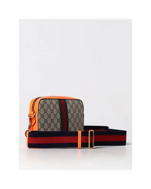 Gucci Web Stripe Kameratasche in Orange für Herren