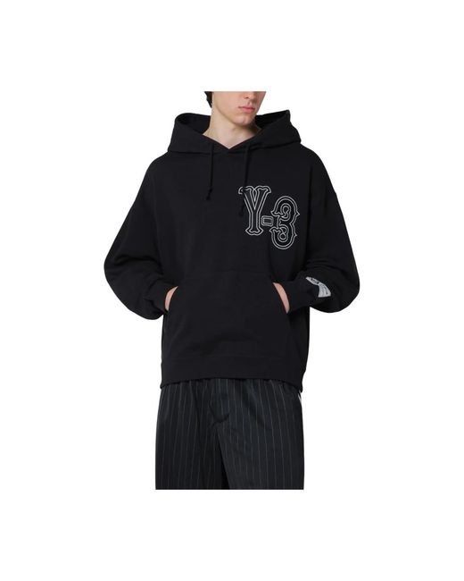 Y-3 Black Hoodies for men