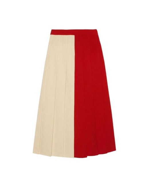 Gucci Red Midi Skirts