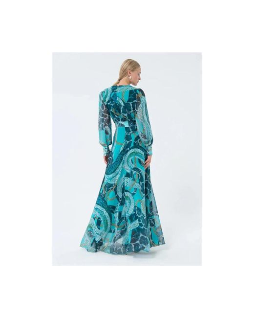 Fracomina Blue Wrap Dresses