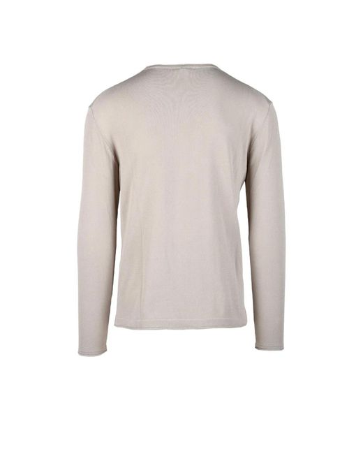 DISTRETTO12 Gray Round-Neck Knitwear for men