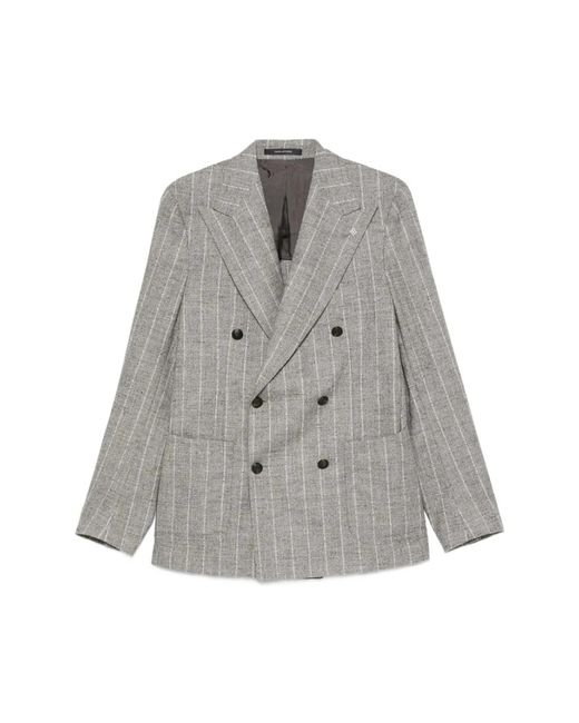 Tagliatore Jassen ,Grijs ,Double-Breasted Jacket in het Gray voor heren