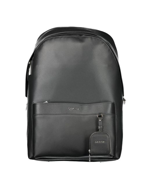 Calvin Klein Schwarzer rucksack mit reißverschluss in Gray für Herren