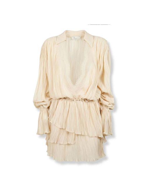 Blumarine Natural Short Dresses