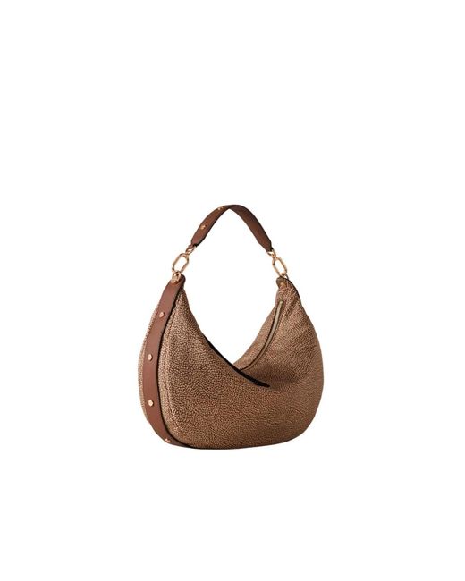 Borbonese Brown Frame Hobo Bag Medium