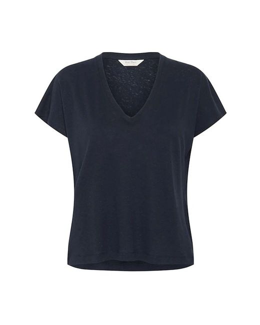 Part Two Blue V-ausschnitt tee after midnight