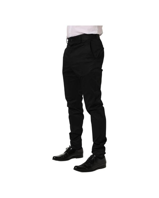 Dolce & Gabbana Black Chinos for men