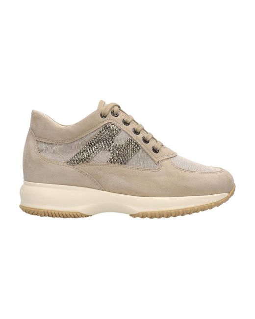 Goedkope Hogan Sporty Sneakers - H383 Dames Zwart/Goud