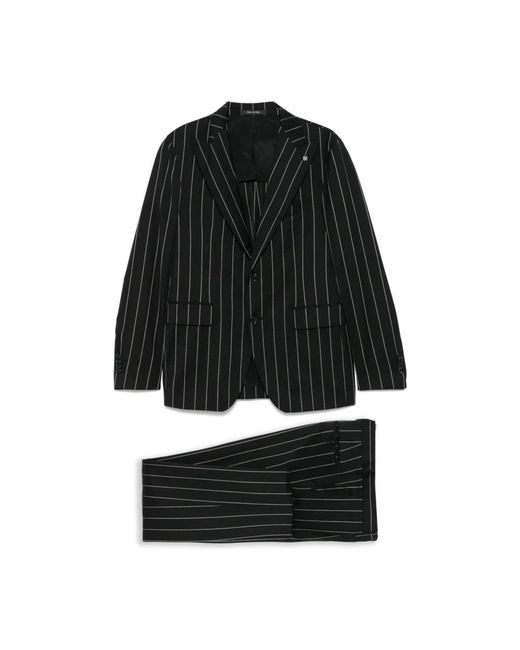 Tagliatore Black Single Breasted Suits for men