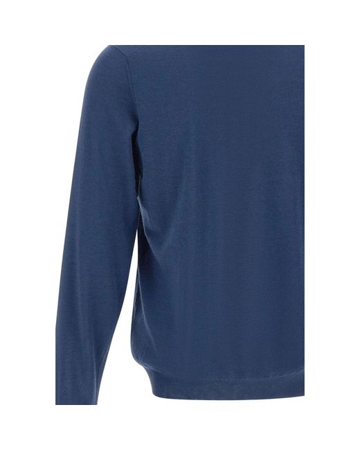 FILIPPO DE LAURENTIIS Blue Round-Neck Knitwear for men