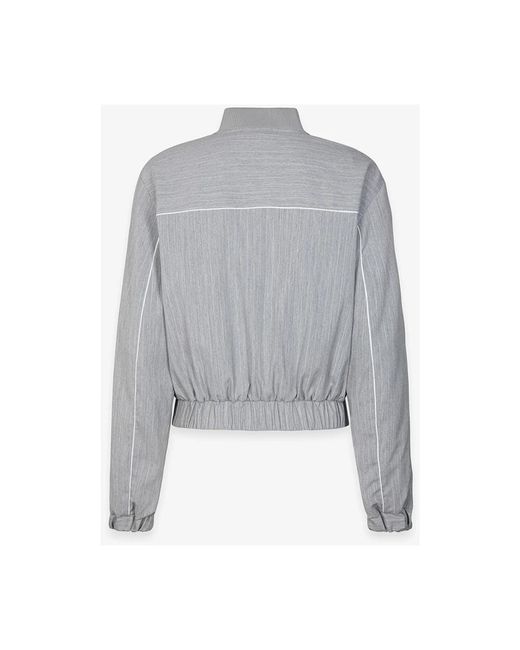 Gaelle Paris Gray Bomber Jackets