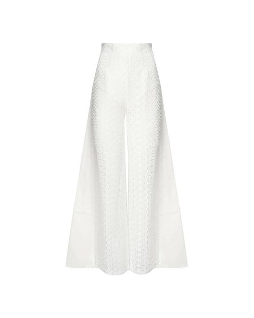 Wide Trousers Charo Ruiz de color White