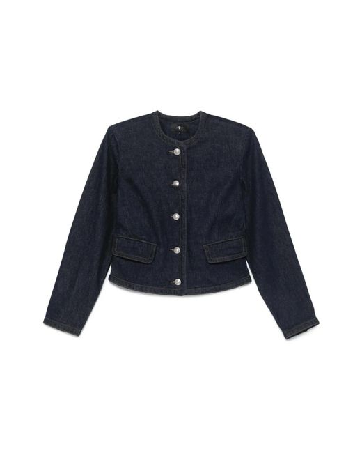7 For All Mankind Blue Denim Jackets