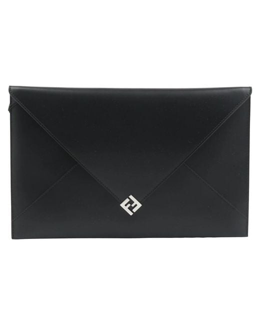 Fendi Large Ff Squared Flat Pouch in Black für Herren