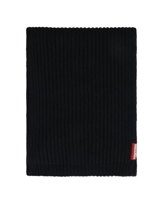 DSquared² Black Beanies for men