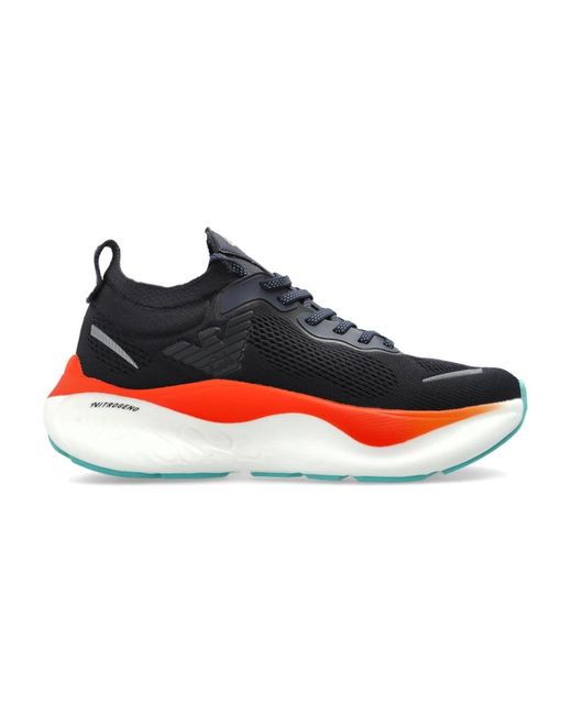 EA7 Schoenen ,Zwart ,Sportschoenen Met Logo in het Blue