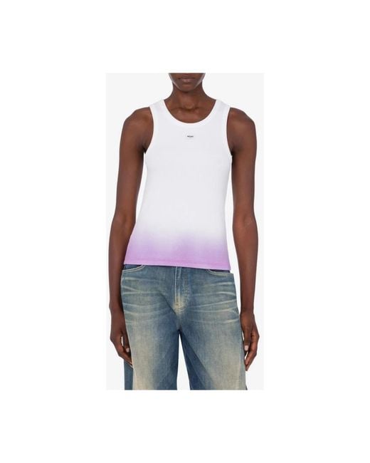 Moschino White Sleeveless Tops for men