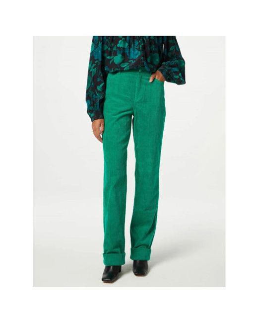 FABIENNE CHAPOT Green Straight Trousers