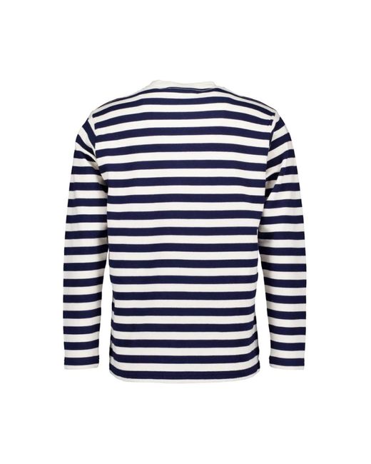 Olaf Hussein Blue Long Sleeve Tops for men
