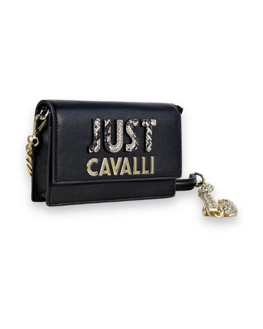 Just Cavalli Black Stilvolle einkaufstasche