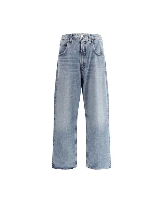 Agolde Blue Cotton High-Waisted Jean for men