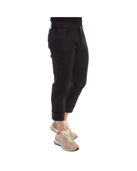 Emporio Armani Black Cropped Jeans for men