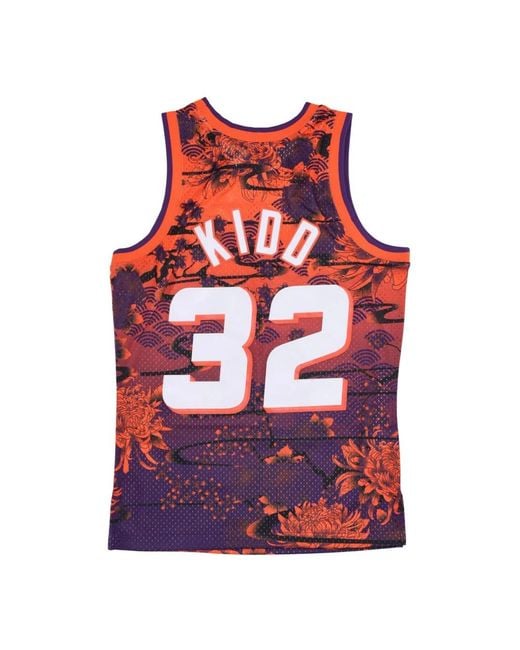 Mitchell & Ness Fitness ,Veelkleurig ,Polyester Nba Swingman Jersey 5.0 Phoenix Suns in het Red voor heren