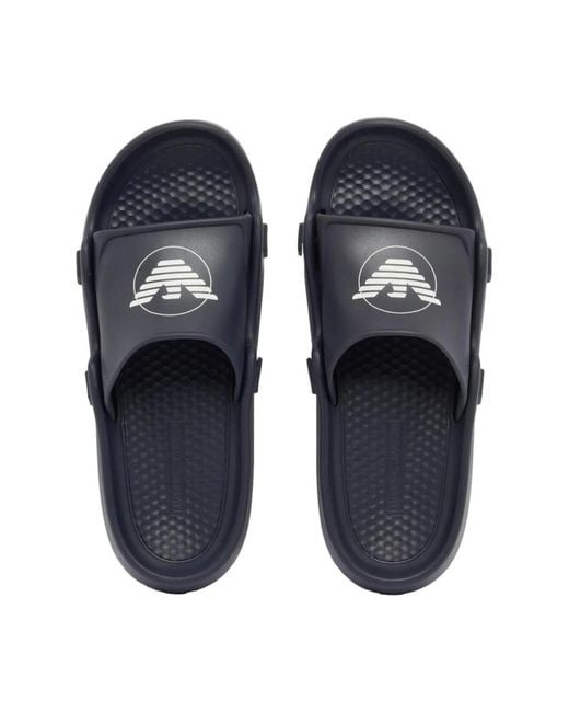 Emporio Armani Blue Sliders for men