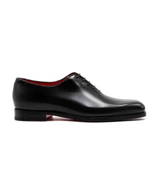 Santoni Black Business Shoes for men