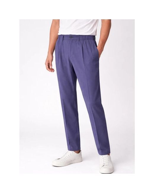 Herno Blue Slim-Fit Trousers for men