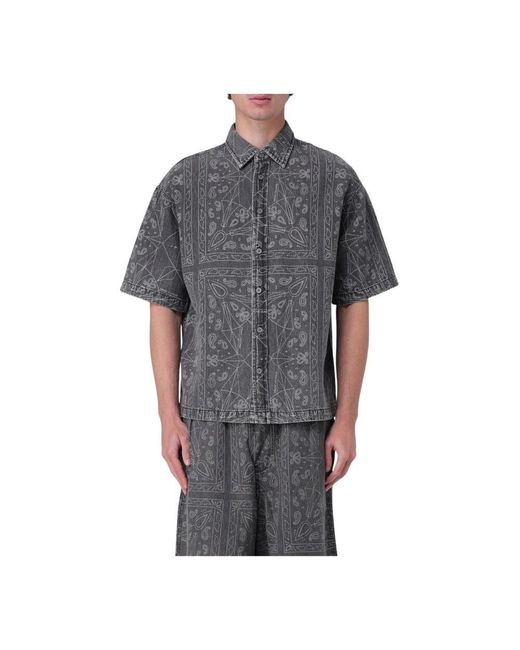 ARMANI EXCHANGE Schwarzes Button-Up Hemd in Gray für Herren