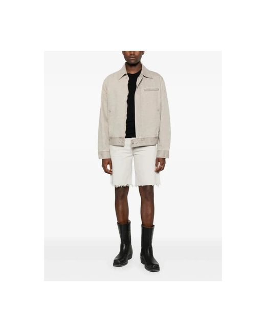 Agolde White Denim Shorts for men