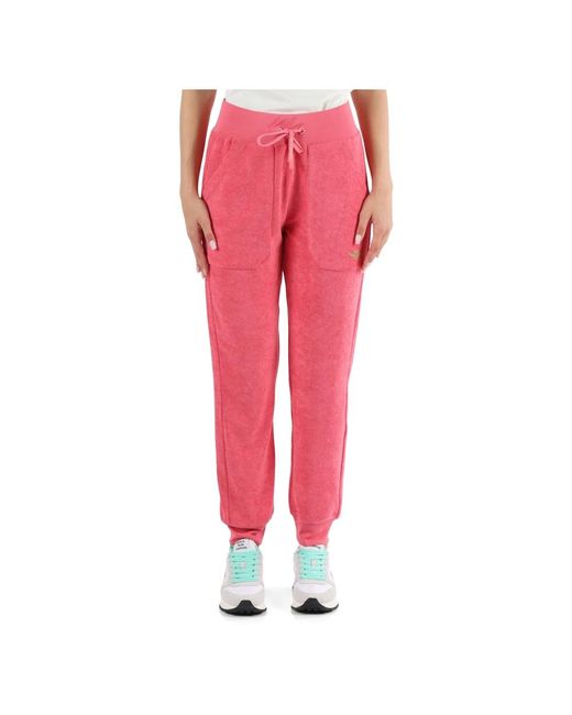 Pantalón deportivo con estampado de logo Aeronautica Militare de color Pink