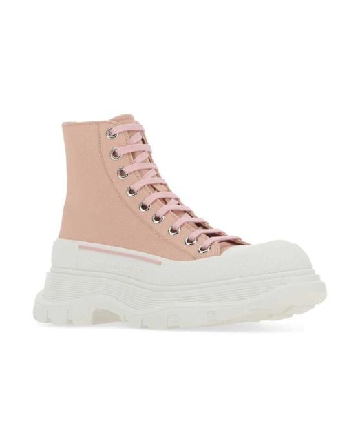 McQueen Gray Lace-Up Boots