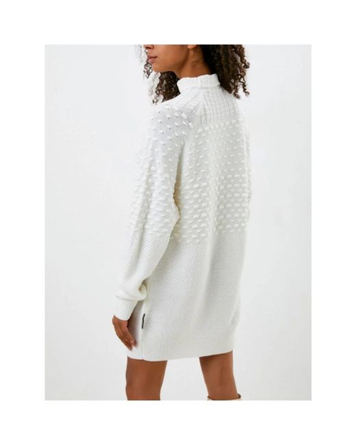 Silvian Heach White Knitted Dresses