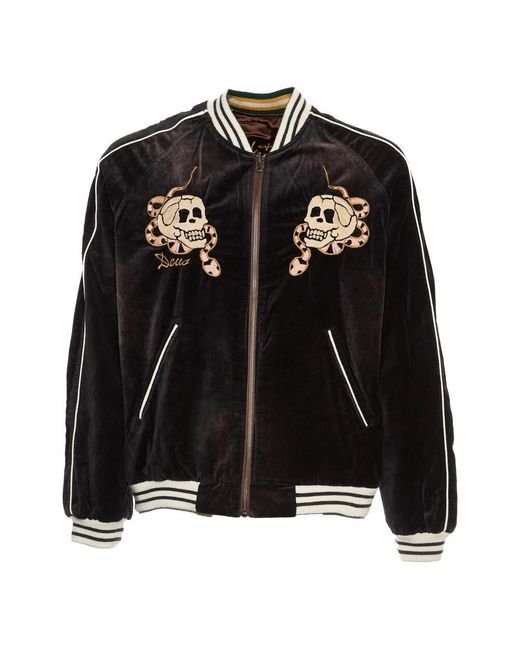 Deus Ex Machina Black Bomber Jackets for men