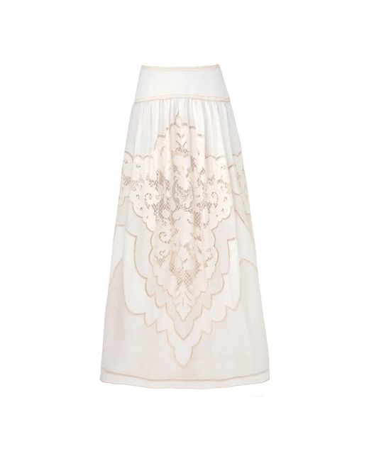 Zimmermann White Maxi Skirts