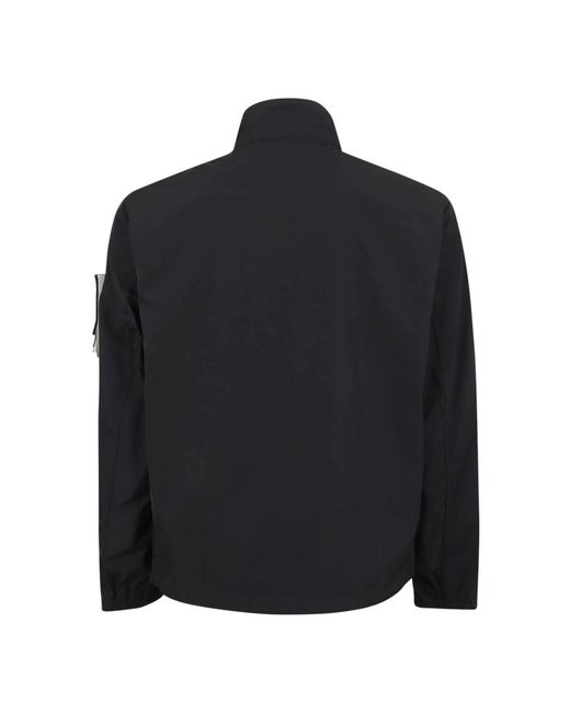 Stone Island Logo-Patch Jacket in het Black voor heren