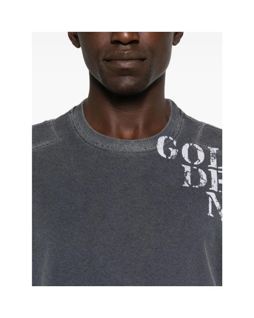 Golden Goose Deluxe Brand Blue T-Shirts for men