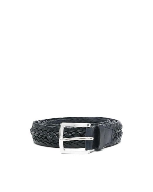 Orciani Accessoires ,Blauw ,Leer Marineblauwe Riem in het Black voor heren