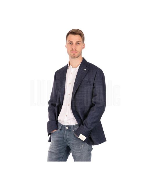 Luigi Bianchi Blue Blazers for men
