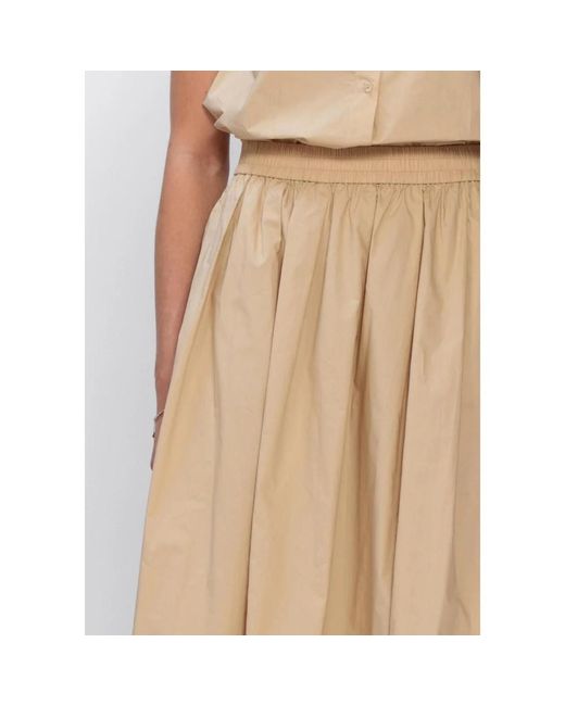 Lina Locchi Rokken ,Ll-Adele Maxi Rok in het Natural