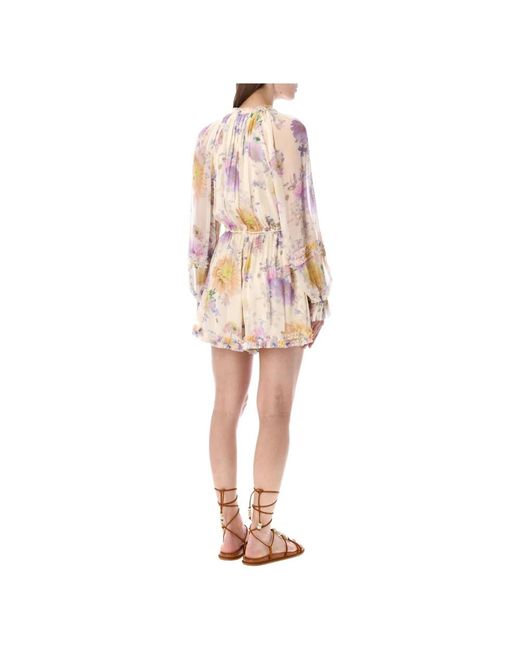 Playsuits Zimmermann de color Natural