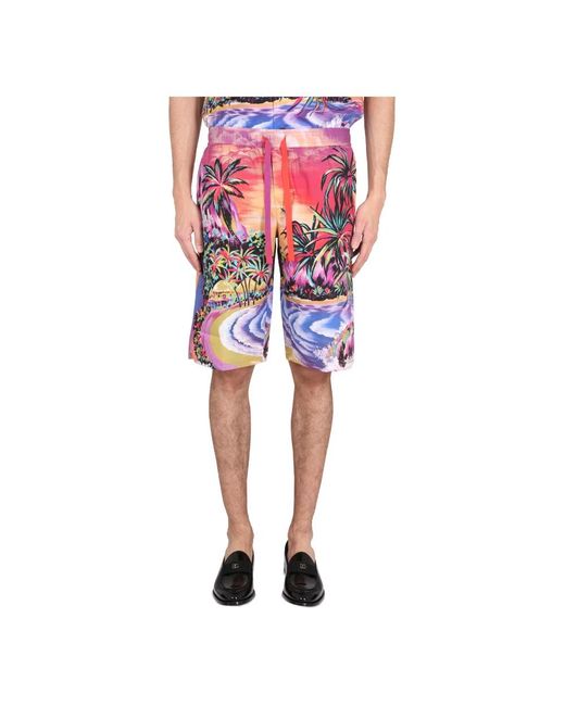 Dolce & Gabbana Red Casual Shorts for men