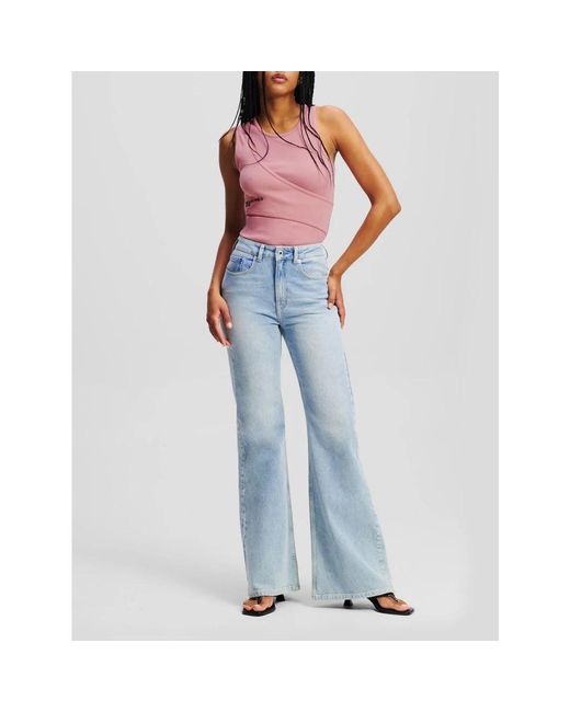 Karl Lagerfeld Blue Flare Jeans