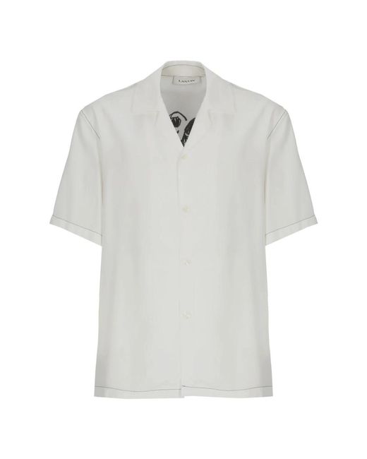 Lanvin White Short Sleeve Shirts for men