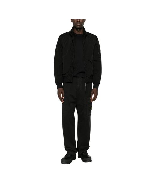 C P Company Black Bomber Jackets for men
