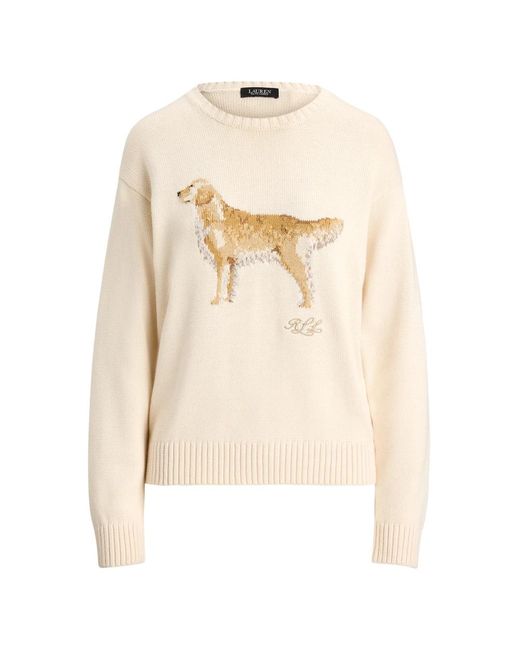 Ralph Lauren White Creme Lauren Cream Riednee Lang Pullover Pullover