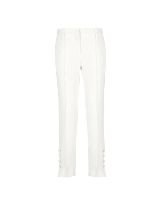 Pantalones blancos de viscosa para mujer Ermanno Scervino de color White